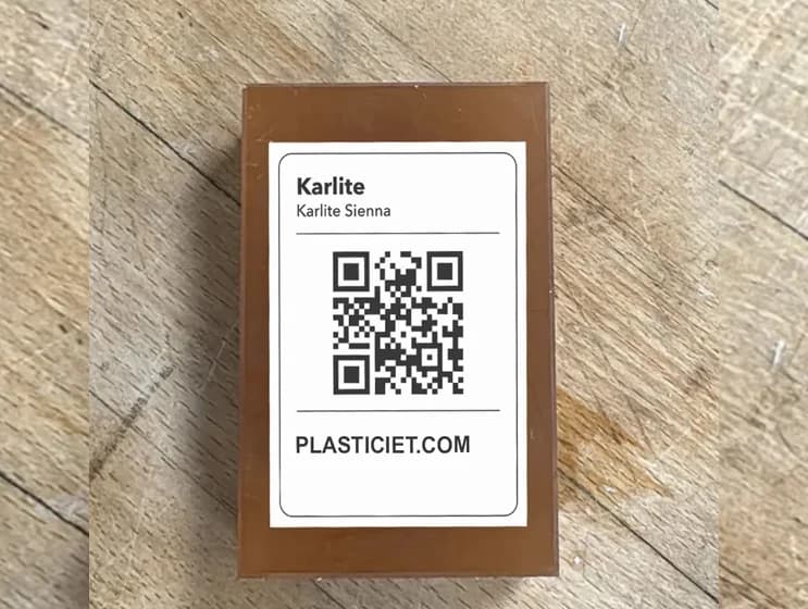 Label being applied to sample stack